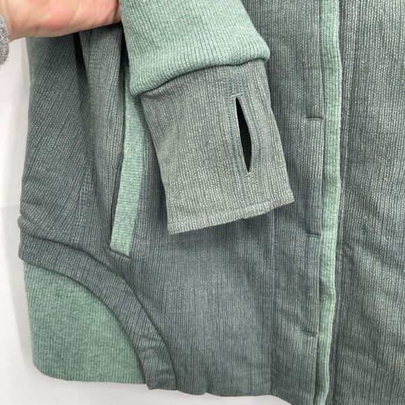 Lululemon To Class Heathered Grey Double Collar Button-Down Jacket Size 10 - Picture 3 of 9